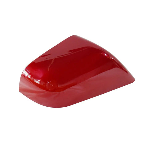 Fresh Red Right Side Front Side Mirror Lower Bottom Cover Cap For Tesla Model 3 2017 To 2021, glossy finish, side angle view.