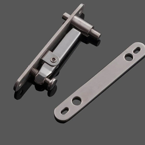 Detachable Wood And Stainless Steel Pivot Hinge With Upper And Lower Metal Hinges Heavy Duty Rotating Door Hardware In Silver Finish Easy Install