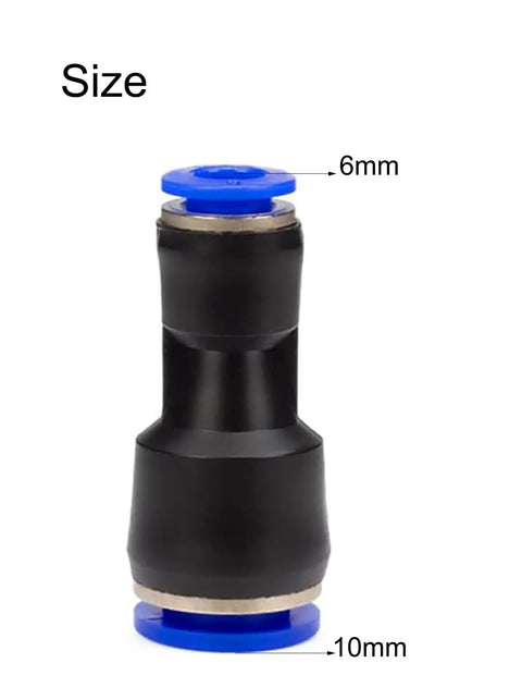 Plastic Push To Connect Tube Fitting Reducing 10Mm To 6Mm Quick Straight Pneumatic Connector Coupler For Air Lines