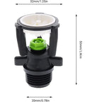 One Half Inch Male Thread Rotating Sprinklers Mini Wobbler Irrigation Water Spray Nozzles Five Pack ABS Plastic Garden Sprinklers