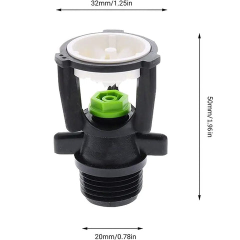 One Half Inch Male Thread Rotating Sprinklers Mini Wobbler Irrigation Water Spray Nozzles Five Pack ABS Plastic Garden Sprinklers