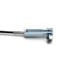 Rugged Heavy Duty Breakaway Cable Assembly for Trailer Brake Hydraulic Surge Actuators with metal connector close-up
