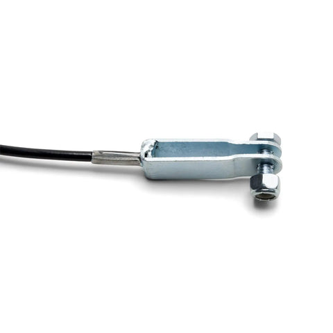 Rugged Heavy Duty Breakaway Cable Assembly for Trailer Brake Hydraulic Surge Actuators with metal connector close-up
