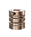 Badass Clamp On Double Disc Flexible Coupling For Motor Shaft Alignment 3Mm To 8Mm Bore Size Precision Cnc Rig in bronze finish.