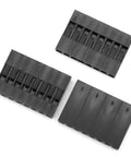 Three DuPont housings from the 310 Piece 2.54mm Jumper Wire Connector Kit For Electronic Prototyping, includes headers for Arduino Raspberry Pi DIY projects