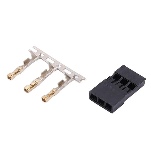 Gold Plated JR Plug Kit 3 Pin Male Connector Set For Model Aircraft And RC Hobby Electronics with ABS shell and brass contacts