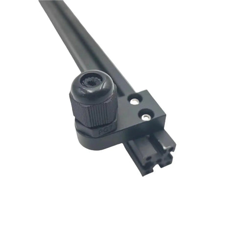 Beefy 3D Printer Cable Gland Mount And PG7 Adapter For Voron 0 2 Extrusion Aluminum CNC Rear Umbilical Mounting Accessory Built Tough For Solid Cable Management, black aluminum PG7 mount