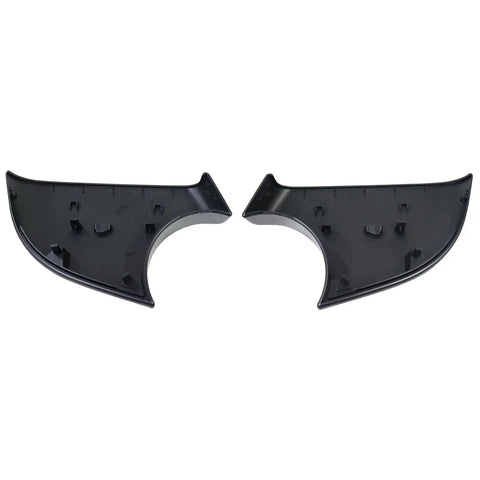 One Pair Premium Abs Side View Mirror Covers For Tesla Model Y, durable black ABS caps for left and right wings.