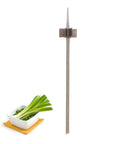 Plum Blossom Onion Cutter Scallion Chopper, stainless steel kitchen tool with vertical rod and blade head