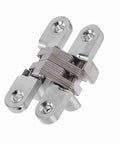 180 Degree Zinc Alloy Invisible Folding Door Hinges For Cabinets And Sliding Doors Rustproof Stainless Steel Cross Hidden Hinges Tough As Nails Built To Last Heavy Duty And Durable 43.7mm 60.4mm 68.8mm 94mm Sizes shown in close-up