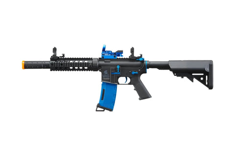 Gen 2 M4 SD Blue Carbine AEG Airsoft Rifle With Red Dot Sight, 9.6V NiMH Battery, Charger, And 1000 Rounds 0.20g BBs Included