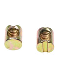 Heavy Duty M8 Barrel Nuts Set of 50 Slotted Cross Dowel Nuts for Beds Chairs and Furniture Projects Zinc Plated Carbon Steel