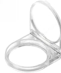 Three Pack Appliance Button Covers With Safe Flip Lid, clear 54x54mm cover open, safety switch protectors for appliances.
