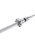 High Performance Double Nut C5 Machined Ball Screw Kit With Cold Rolled RM2505 Precision Ballscrew 2500 Mm Range close-up with DFU2505 Nut