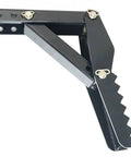 24 Inch Backhoe Thumb Clamp Weld On Folding Adjustable One Half Inch Steel Plate Assembly with Removable Tine Plates and Black Finish