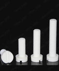Top Shelf Polypropylene Plastic Slotted Cheese Head Machine Screws Metric M4 M5 M6 M8 M10 M12 Coarse Thread in various lengths