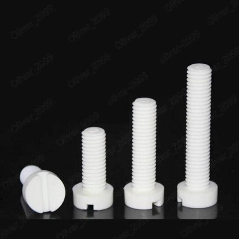 Top Shelf Polypropylene Plastic Slotted Cheese Head Machine Screws Metric M4 M5 M6 M8 M10 M12 Coarse Thread in various lengths