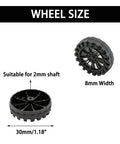 40 Pack Plastic Toy Wheels With 2mm Shafts And 20 Metal Axles For RC Cars Boats Drones Robots And Helicopters DIY Models 30mm Diameter