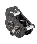 Ultra Light Portal Transmission With 48P Gears And Sleek Carbon Fiber Tiny Gearbox, side view showcasing 48 tooth gear assembly.