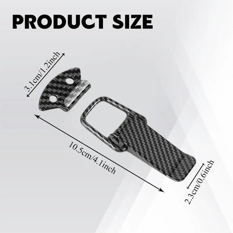 2 Pack Bumper Clips Quick Release Fasteners For Cars, Carbon Fiber Look Universal Exterior Accessory with size dimensions
