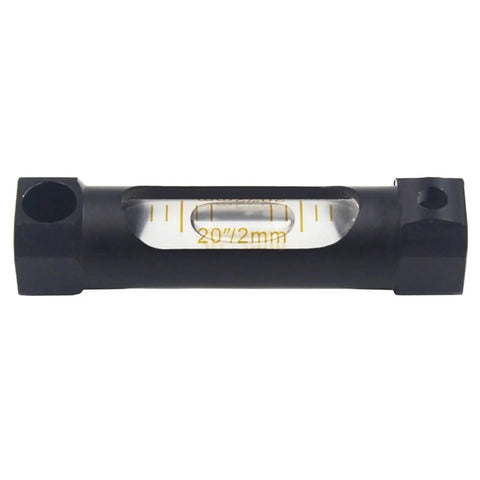 Black Double-sided Observation Metal Strip Spirit Level Bubble Accuracy 0.1mm Length 60mm close-up view showing level vial and markings.