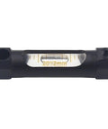 Black Double-sided Observation Metal Strip Spirit Level Bubble Accuracy 0.1mm Length 60mm with clear viewing tube.