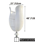 Side view of 800W Vertical Wind Turbine Kit With 12V 24V 48V Configs, 3 Blade Maglev Wind Generator With MPPT Controller, 48 inches tall