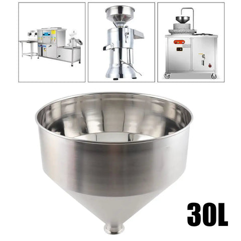 Heavy Duty 30L Filling Machine Hopper, 10 Gallon Stainless Steel 304 Food Grade, Large Pneumatic Liquid Paste Hopper