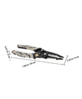 Pretyzoom 7-In-1 Cable Stripper And Crimper For Electricians, 7.86in steel tool with ergonomic handles for wire stripping and crimping.