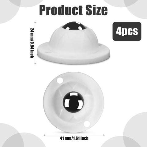 4 Pack Mini Caster Wheels For Maker And Explore Air Self Adhesive Roller Ball Bearings 360 Degree Rotation Dimensions View