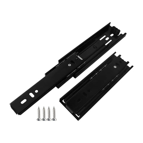 Black 6 Inch Cabinet Drawer Slides Kit With Easy Installation Drawer Rails And Accessories For Smooth Quiet Sliding Durable Triple Track Design