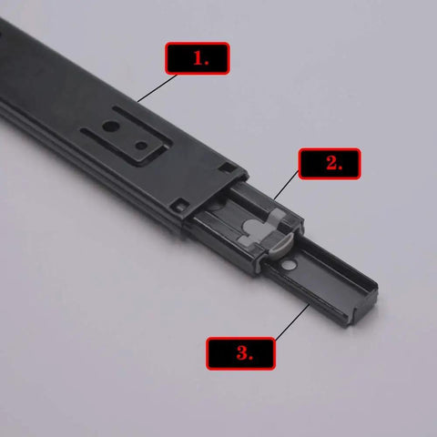 Hella Smooth Full Extension Drawer Slides Soft Close Push To Open Heavy Duty Ball Bearing Side Mount 500mm Cabinet Hardware Pair close-up image