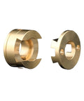 Smooth Ride Z Axis Leadscrew Coupling With Radial Misalignment Compensation For Heated Bed Platform And Three Piece Aluminum Build, brass parts