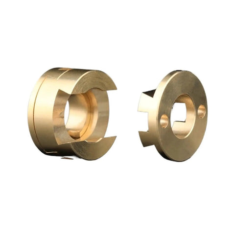Smooth Ride Z Axis Leadscrew Coupling With Radial Misalignment Compensation For Heated Bed Platform And Three Piece Aluminum Build, brass parts