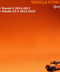 Front Wheel Bearing And Hub Assembly Kit For 6 And CX5 2013 2014 2015 2016 2017 Direct Fit Replacement with toy vehicle on orange background.