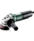 Workhorse Dual Size Four And A Half Inch And Five Inch Angle Grinder With Twelve Thousand RPM, Eleven Amp, AC DC, Paddle Switch, green body