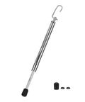 Push Pull Door Pressure Gauge 0 To 35 Lbs Stainless Steel Body Zinc Plated Scale ADA And Fire Code Compliant With 5 Percent Accuracy For Quick Easy Reads And Reliable Door Pressure Checks, stainless gauge with hook and tip