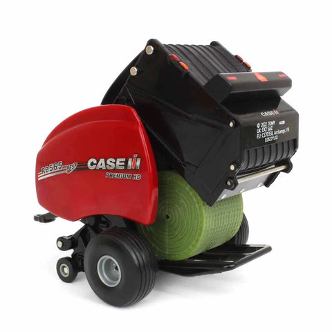 Case IH RB565 Premium HD Round Baler One Thirty Second Scale Diecast Model with working rear hatch and ejecting bales