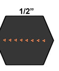 DURA-Prime PowerDrive AA90 Hexagonal V-Belt cross-section, 1/2 inch width, showing internal structure for industrial gear