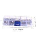 Shop Grade 304 Stainless Steel Solid Rivets Kit Includes 160 Tough Round Head Fasteners displayed in a clear organizer box.