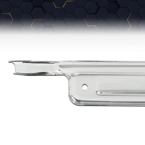 Top Shelf Chrome Door Sill Plates Pair, chrome metal detail, plug and play hardware, for Chevy and GMC trucks 1967-1972.