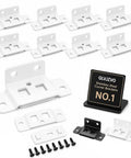 Beefy Heavy Duty Stainless Steel Corner Brackets 8 Pack with 90 Degree L Shape Joint Braces and Screws for Plywood Cabinets Shelves