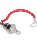 Heavy Duty 25A 1200V Rectifier Diode Module Built Rock Solid With Premium Molybdenum Construction And Clean Spiral Heat Sink Design For Zero Fuss Industrial Power Conversion with a threaded connection and red wire.