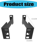 Built Tough 1U Server Rack Depth Extension Kit Drop Right Into Recessed Cabinets With Premium Heavy Duty Steel Build showing product size dimensions.