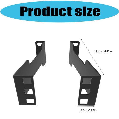 Built Tough 1U Server Rack Depth Extension Kit Drop Right Into Recessed Cabinets With Premium Heavy Duty Steel Build showing product size dimensions.