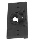 Aramox Hinge Hole Saw Jig For Precise 35mm Cup Drilling With Adjustable Depth Stop And Spacing Options showing black ABS construction.