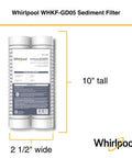 10x2.5 Inch Whole Home Sediment Filter, 5 Micron, 6 Month Life, Reduces Sand, Rust, Silt And Soil For Standard Filter Housings, 2 Pack