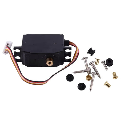 High Torque Electric Steering Servo Motor Upgrade Kit For Wltoys 12428 12423 RC Cars, metal gear and screws included.