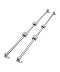 Two Pack Linear Guide Rails Set With Four Sliding Blocks For Precise Motion, SFC16 And SFC20 Rails, 1000mm And 2000mm Length Options, heavy-duty steel rails for CNC