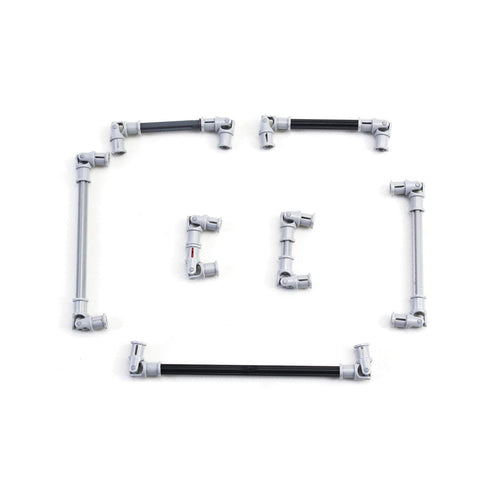 Universal U Joint 3L Set For Robotics Projects 15 Piece Light Gray U Joints arranged in a flat layout on a white background
